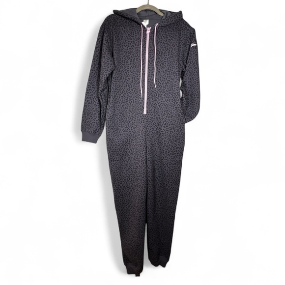 NWT Fabletics Forever Fleece Hooded leopard print pattern lavender zipper Sz XS - Picture 5 of 9